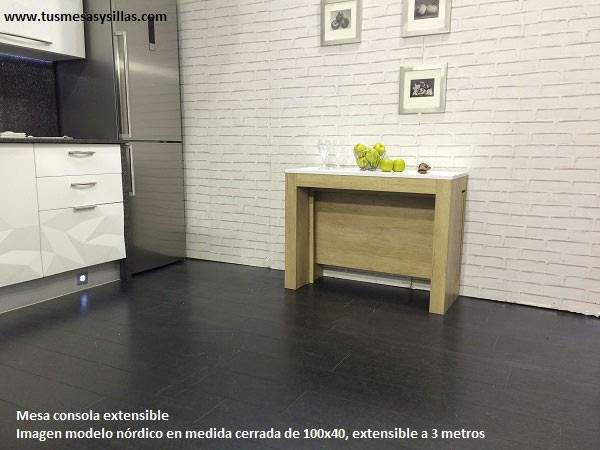 mesa consola extensible nordica 3.6