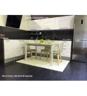 Silla moderna Beta-w para cocina y comedor con patas de madera vimens