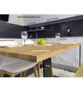 mesa Lurra en madera de roble