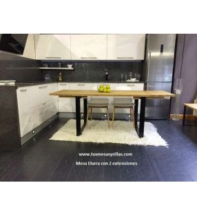 Mesa Elurra extensible madera y metal