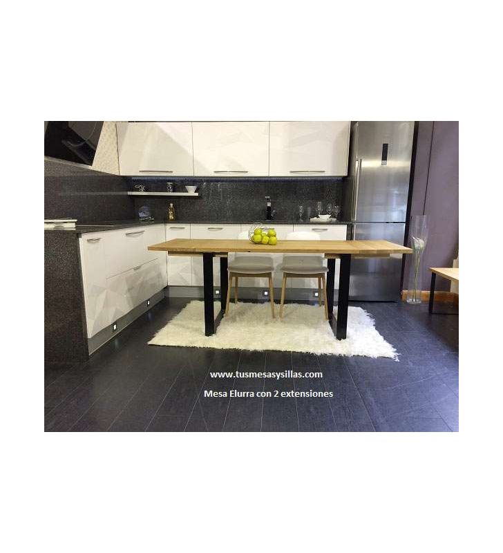Mesa Elurra extensible madera y metal