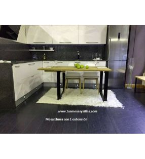 Mesa Elurra extensible madera y metal