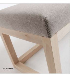 Banco corrido Yola en madera y tapizado