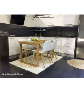 Mesa Elurra, encimera y patas de madera