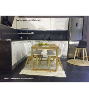 Mesa Elurra, encimera y patas de madera
