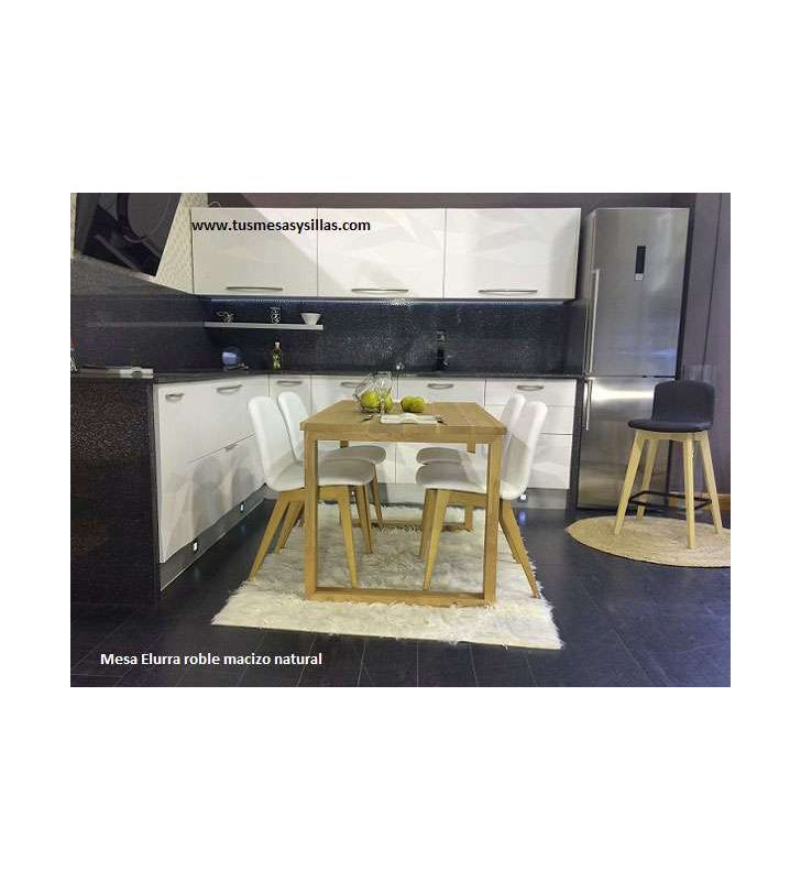 Mesa Elurra, encimera y patas de madera