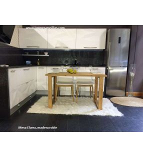 Mesa Elurra, encimera y patas de madera