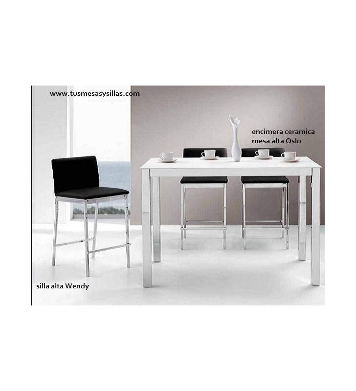 Mostrador mesa alta Oslo con encimera ceramica