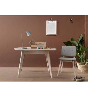 Mesa redonda extensible de cocina o comedor de diseño nórdico Mikado