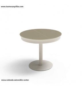 Mesa redonda extensible Center con encimera Ceramica
