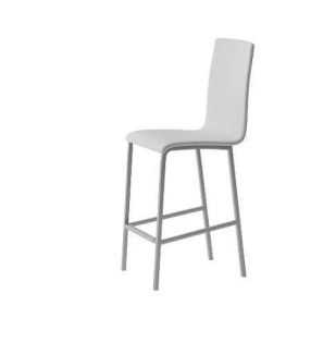 Taburete alto tapizado con respaldo City