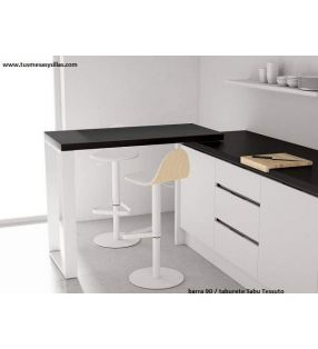 Taburete para mostradores Tabu acabado Tessuto en 2 tonos