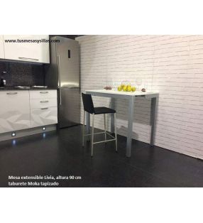 Mesa alta  o mostrador  cocina Livia fondo 45 y 50 cm encimera cristal