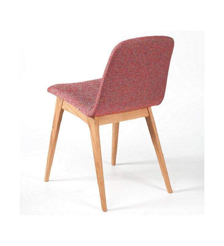 Silla Momo tapizada y patas madera roble o haya Silla Momo tapizada y patas madera roble o haya