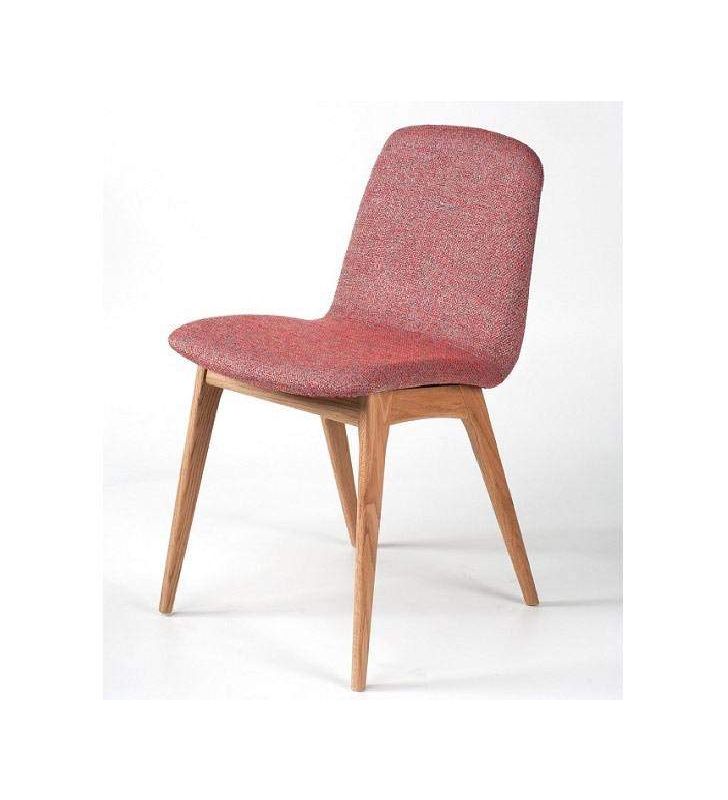 Silla Momo tapizada y patas madera roble o haya Silla Momo tapizada y patas madera roble o haya