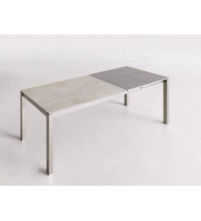 Mesa Kika extensible encimra Silestone moderna para cocina o comedor