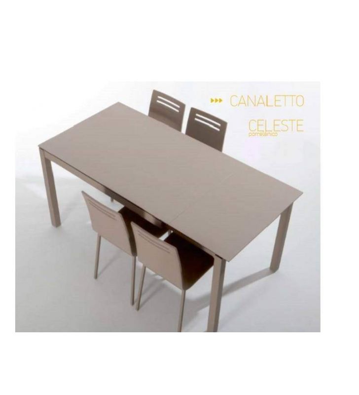 Mesas Cocina Moderna Con Encimera Y Extensible De Ceramica Celeste