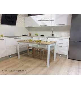 Mesa extensible Flora de estilo nórdico