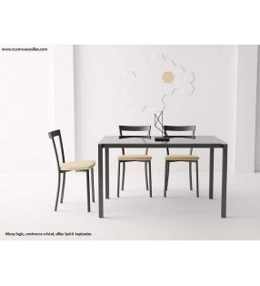 Mesa fija de cocina Logic encimera cristal de diseño minimalista moderno