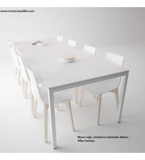 Mesa fija de cocina en laminado Logic de Cancio