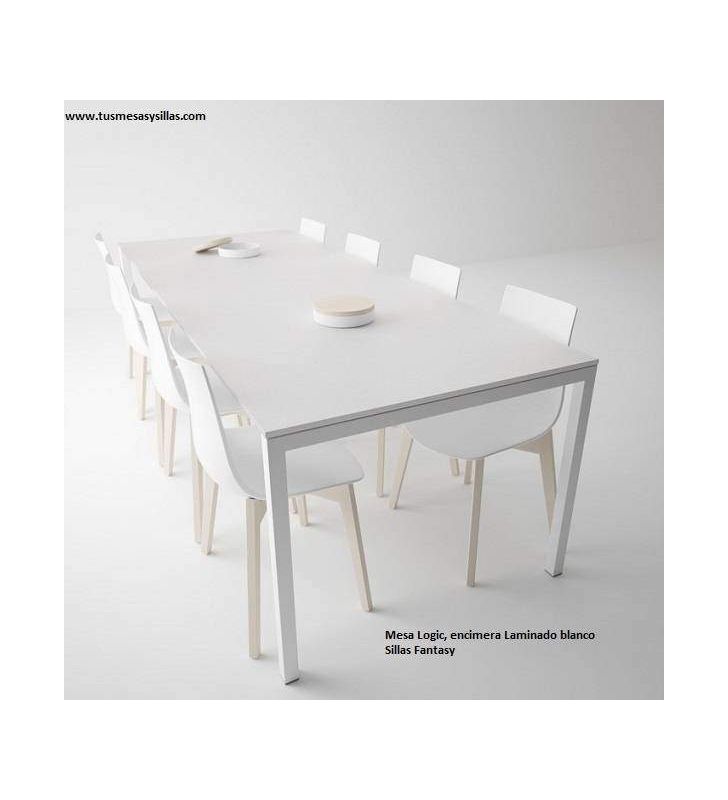 Mesa fija de cocina en laminado Logic de Cancio