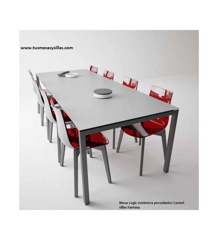 Mesa fija de cocina en laminado Logic de Cancio