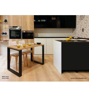 Mesa cocina moderna con patas de una pieza Ugly a medida