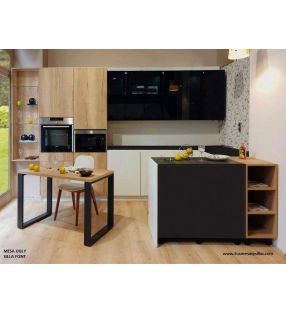 Mesa cocina moderna con patas de una pieza Ugly a medida