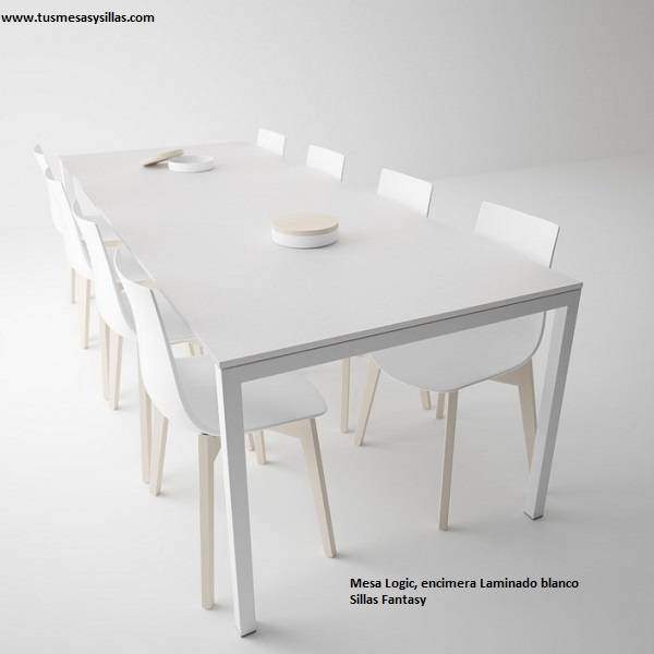 Mesa fija Logic XL con encimera en laminado