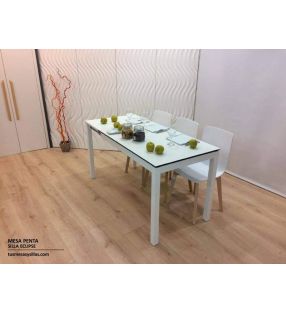 Mesa cocina extensible Penta Mesima encimera cerámica
