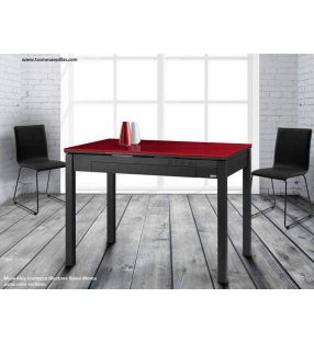 Aida mesa extensible con cajón y encimera Silestone