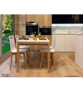 Mesa extensible Lauri patas de madera a medida