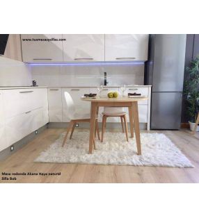 Mesa redonda extensible Akana con extensible incorporado