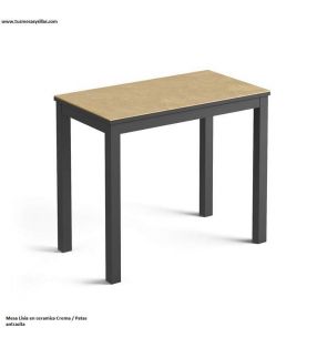 Mesa Livia con fondo 45 y 50 cm encimera en porcelanico