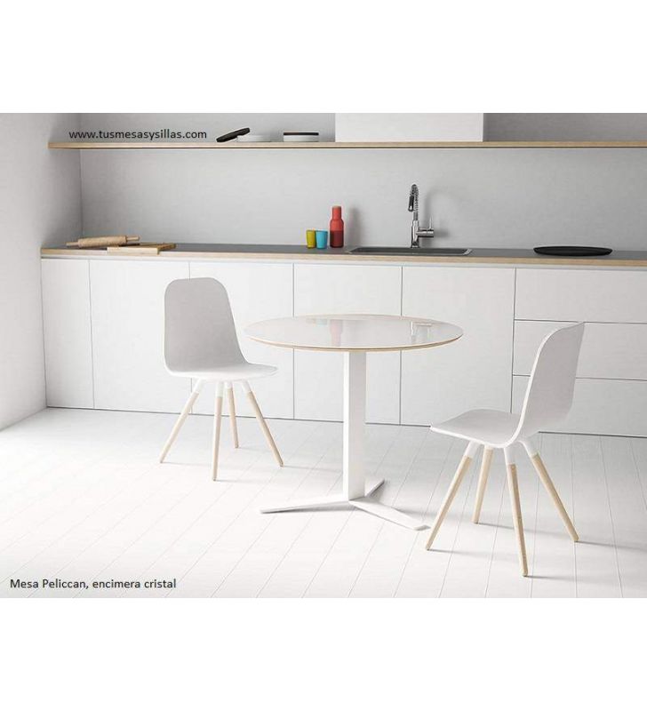 Mesa Pelican con pie central para cocina u hosteleria