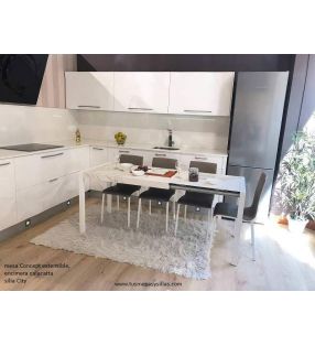 mesa concept extensible de cocina moderna cancio