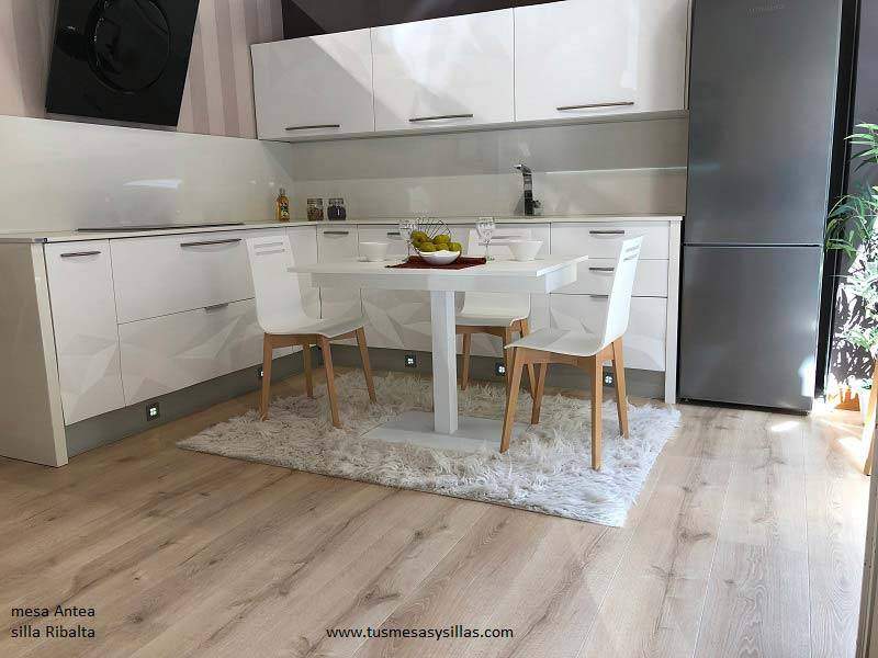 Mesa extensible de pie central Antea