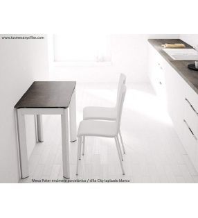 Mesa pequeña extensible Poker 100x50 cm