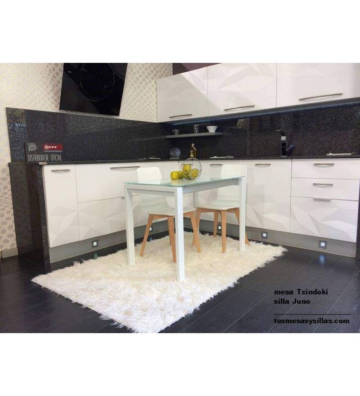 mesa Punto pequeña 80x60cm extensible para cocina de Ondarreta 