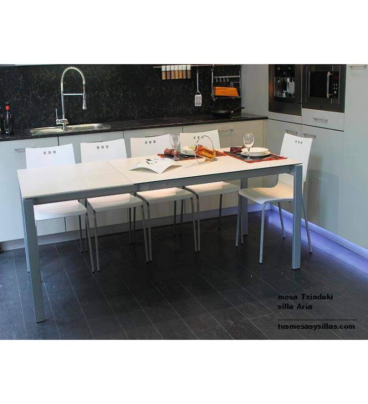 mesa Punto pequeña 80x60cm extensible para cocina de Ondarreta 