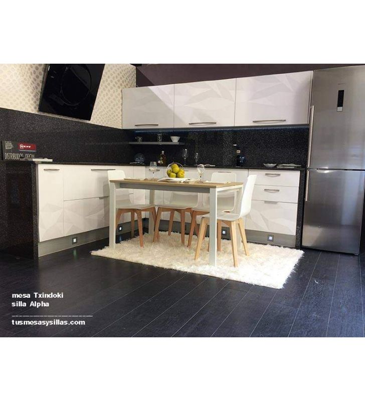 mesa Punto pequeña 90x60cm extensible para cocina de Ondarreta 