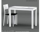 Table étroite Andria 90x50 cm en verre ou en porcelaine