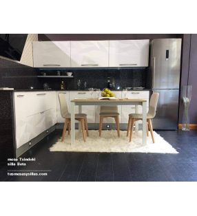 Mesa Punto 120x90 extensible ondarreta para cocina y comedor