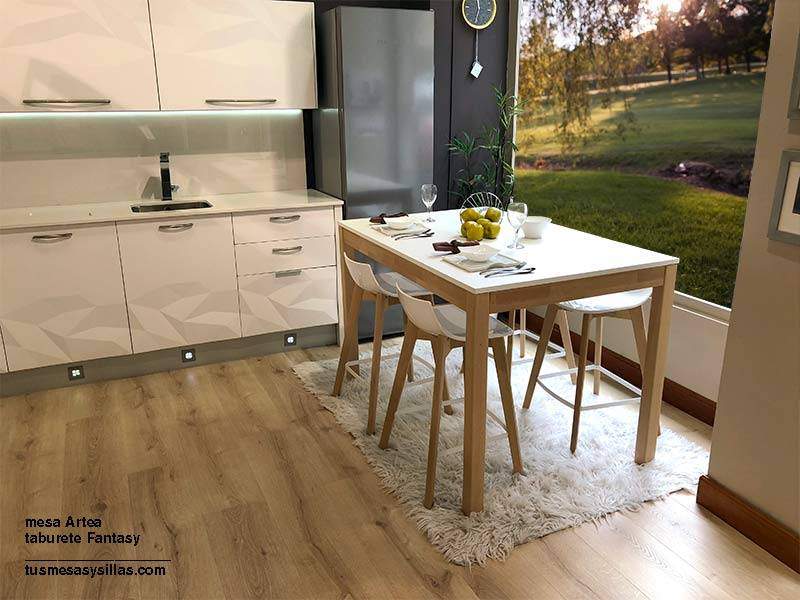 Mesa alta Artea encimera madera laminado