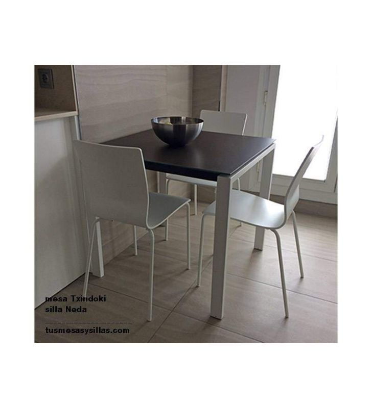 mesa Punto pequeña 80x60cm extensible para cocina de Ondarreta 