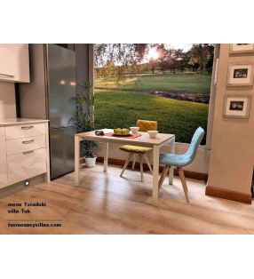 Mesa Punto 120x90 extensible ondarreta para cocina y comedor