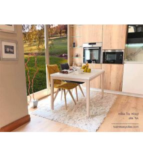 Mesa extensible Toy Wood de Cancio Vetas, estilo nórdico