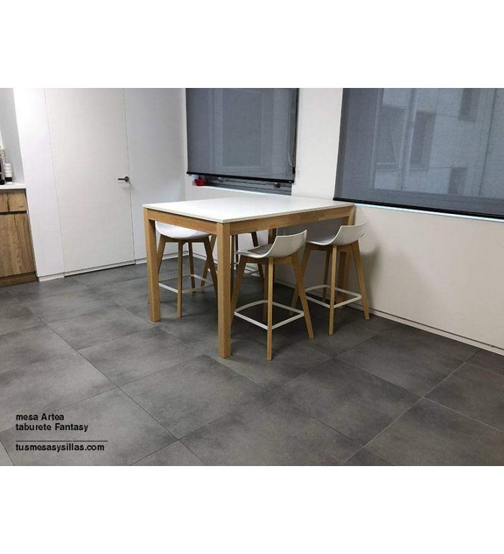 Mesas altas Artea XL encimera en laminado laca o madera