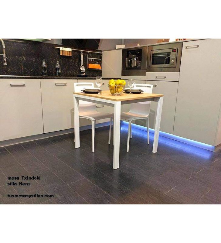 mesa cocina extensible Punto Ondarreta 90x90 cuadrada