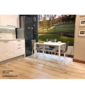 Mesa cocina extensible 80x70 modelo Punto Ondarreta